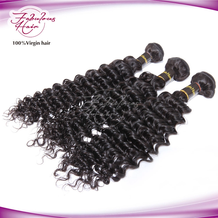 Raw Human Hair Deep Wave Virgin Brazilian Hair Bundles