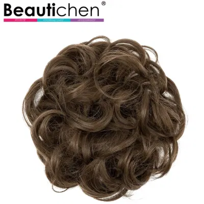 Beautichen Tissage et fixation de cheveux en fibres synthétiques bouclées postiches pour faux chouchous en désordre extension de cheveux postiche pour femme perruque